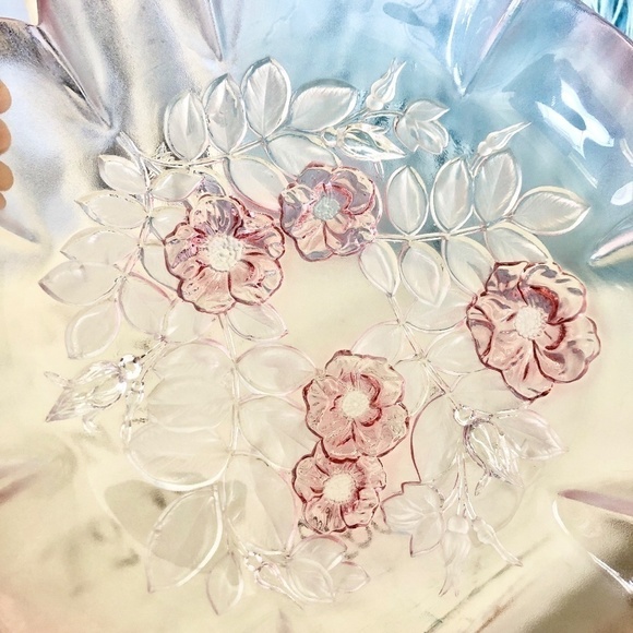 Mikasa, Pink, Vintage, Crystal, Rosella, Serving Platter, Nice Condition - Picture 5 of 8